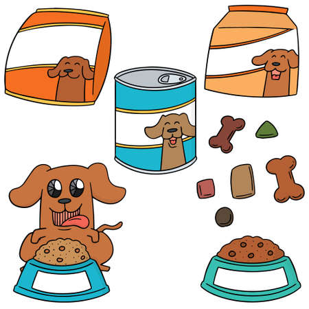 Vector set of dog foodのイラスト素材