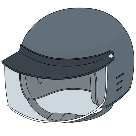 vector set of motorcycle helmetのイラスト素材