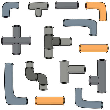 vector set of pipeのイラスト素材