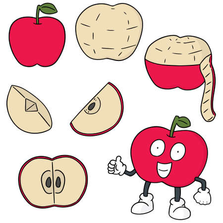 vector set of appleのイラスト素材