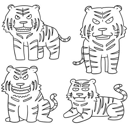 Set of tiger.のイラスト素材