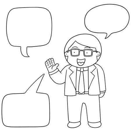 vector set of businessmanのイラスト素材
