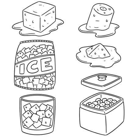 vector set of iceのイラスト素材