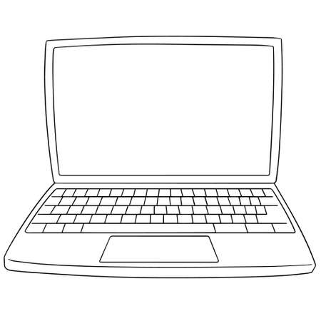 vector set of laptopのイラスト素材