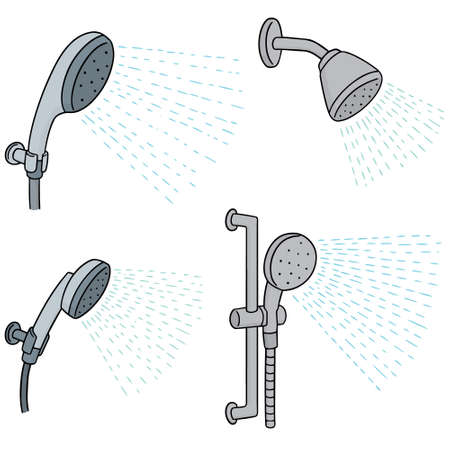vector set of showerのイラスト素材