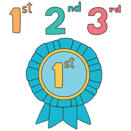 vector set of ribbons awardのイラスト素材