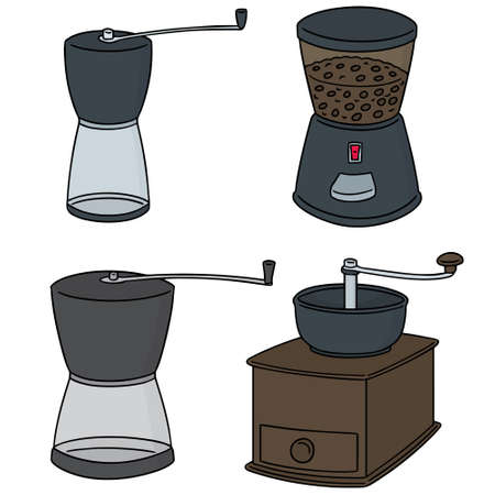 Set of coffee grinder clip-art design illustration.のイラスト素材