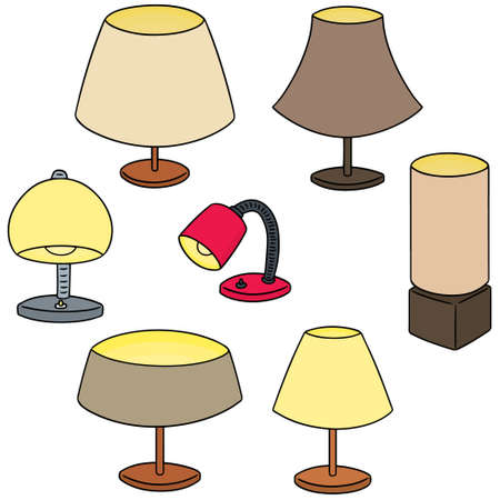 Set of lamp clip-art design illustration.のイラスト素材
