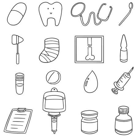 Set of healthcare icon illustration.のイラスト素材