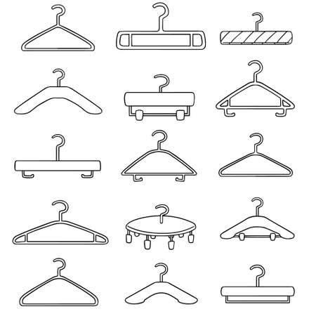 Set of hangers illustration.のイラスト素材