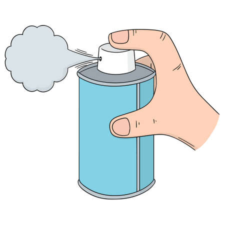 vector set of spray canのイラスト素材