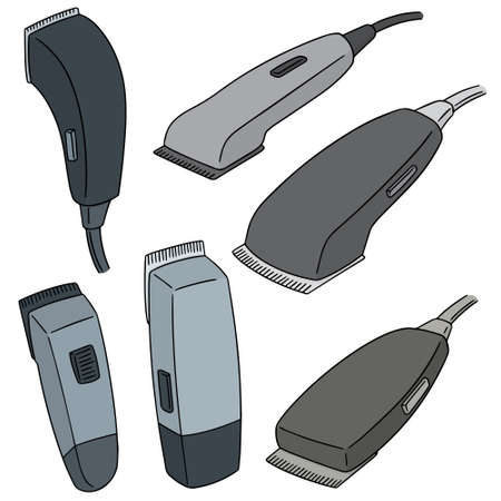 vector set of hair cutting machineのイラスト素材