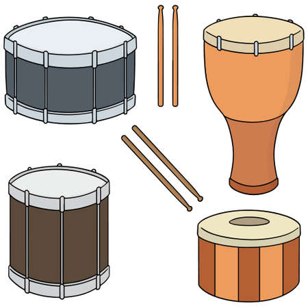 Set of drums icon.のイラスト素材