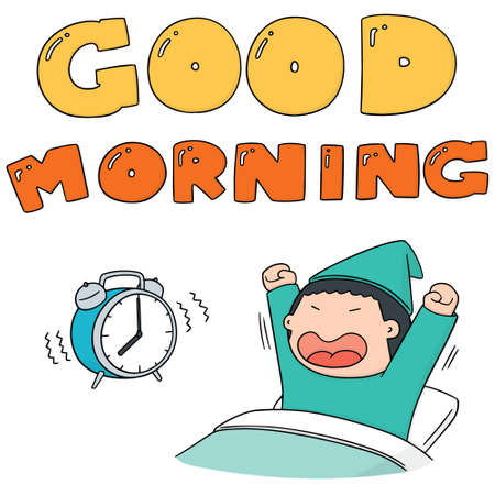 Man waking up icon.のイラスト素材