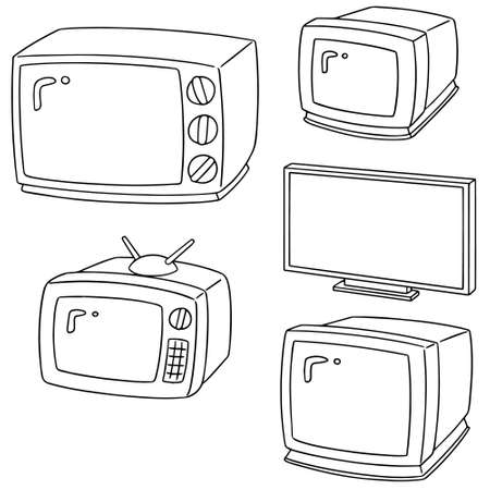 vector set of televisionのイラスト素材