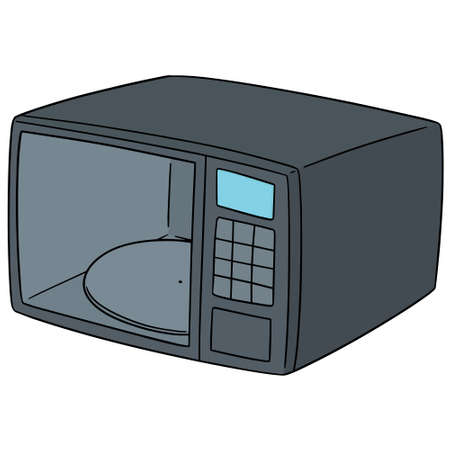vector illustration of microwave oven on white background.のイラスト素材