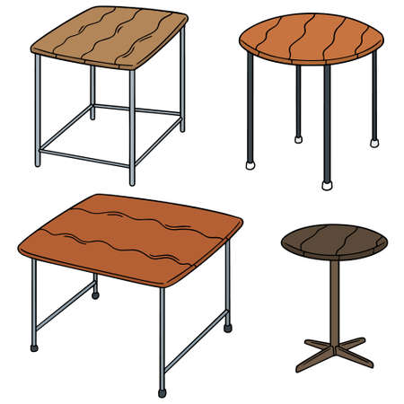 Vector set of tableのイラスト素材