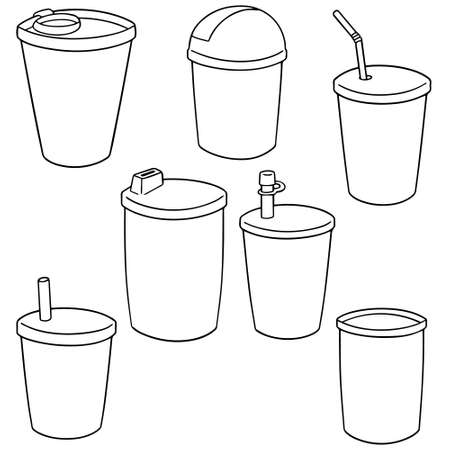 A vector set of water bottleのイラスト素材