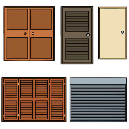 Vector set of doors.のイラスト素材