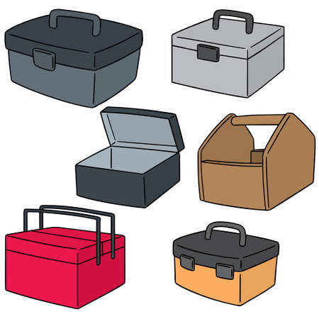 Vector set of toolbox on white background illustration.のイラスト素材