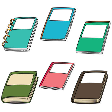 vector set of notebookのイラスト素材