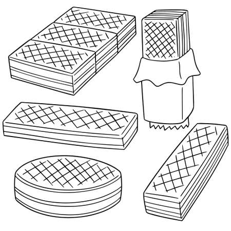 Set of wafers illustration.のイラスト素材