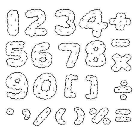vector set of numberのイラスト素材