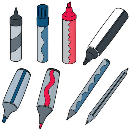 Vector set of pens.のイラスト素材
