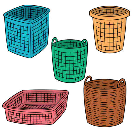 vector set of basket.のイラスト素材