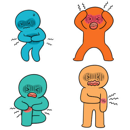 vector set of painのイラスト素材