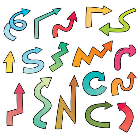 Vector set of arrowのイラスト素材