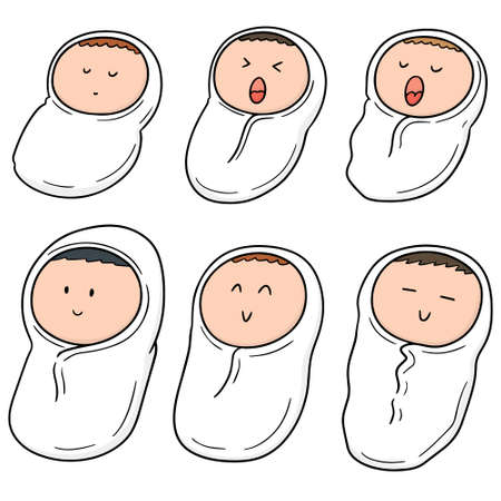 Vector set of babyのイラスト素材