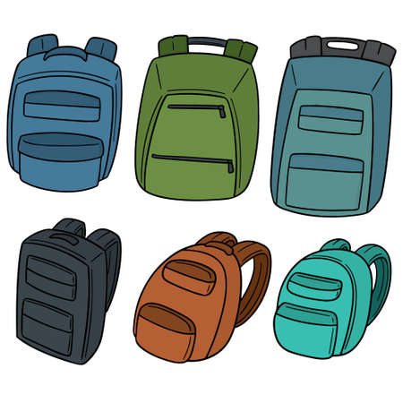 Vector set of bagのイラスト素材
