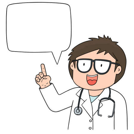 Vector illustration of doctor with stethoscope.のイラスト素材