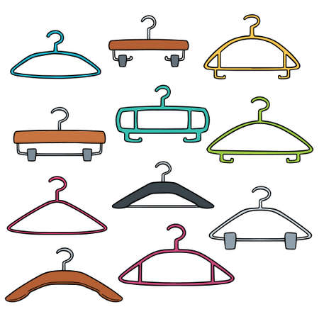 vector set of hangersのイラスト素材