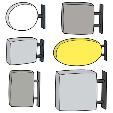 Set of billboard in colored illustration.のイラスト素材