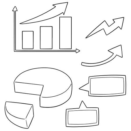 vector set of chartのイラスト素材
