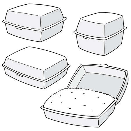 Vector set of foam boxのイラスト素材