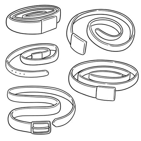 Vector set of beltのイラスト素材