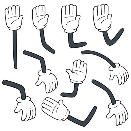 Vector set of cartoon armのイラスト素材