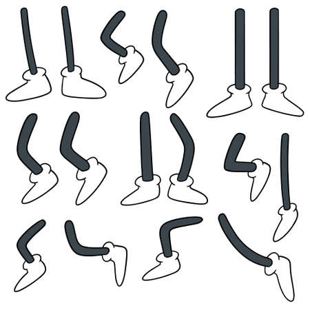 Vector set of cartoon legのイラスト素材