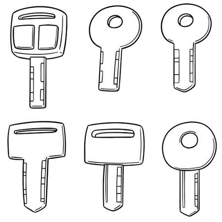 Vector set of keyのイラスト素材