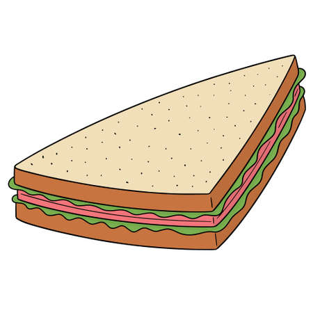 vector of sandwichのイラスト素材