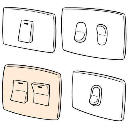 Vector set of electric switchのイラスト素材