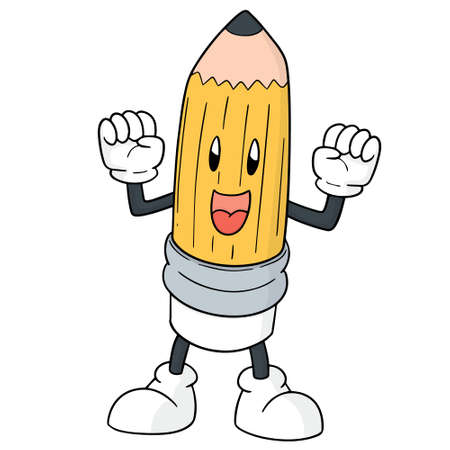 Vector of pencil cartoonのイラスト素材