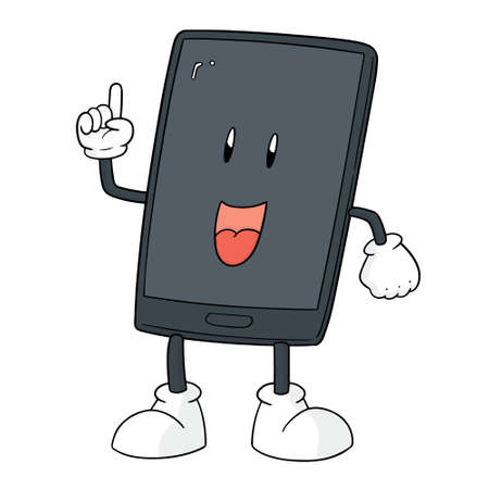 Vector of smartphone cartoonのイラスト素材
