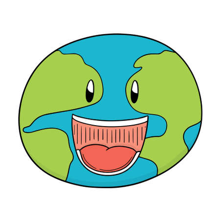 vector of earth cartoonのイラスト素材