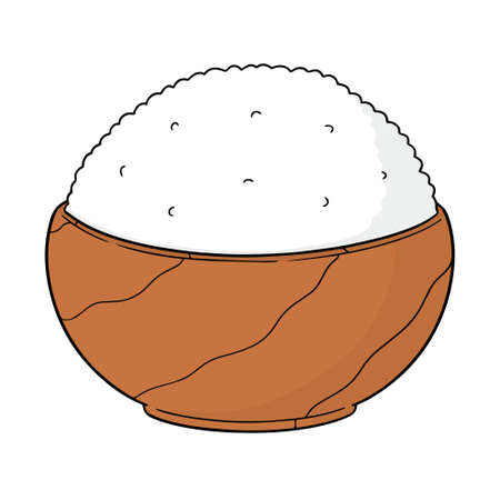 Vector of rice bowlのイラスト素材
