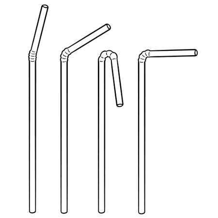 Vector set of strawsのイラスト素材