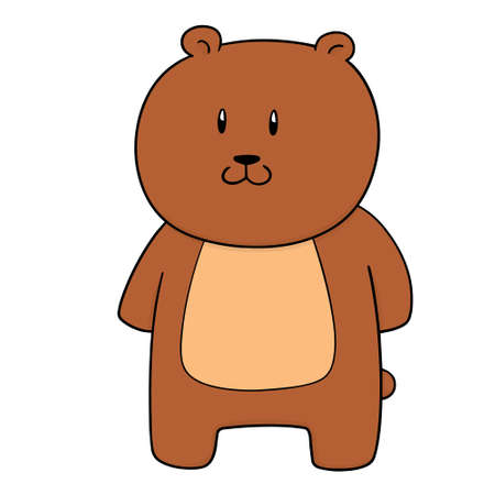 Cute vector illustration of a bearのイラスト素材